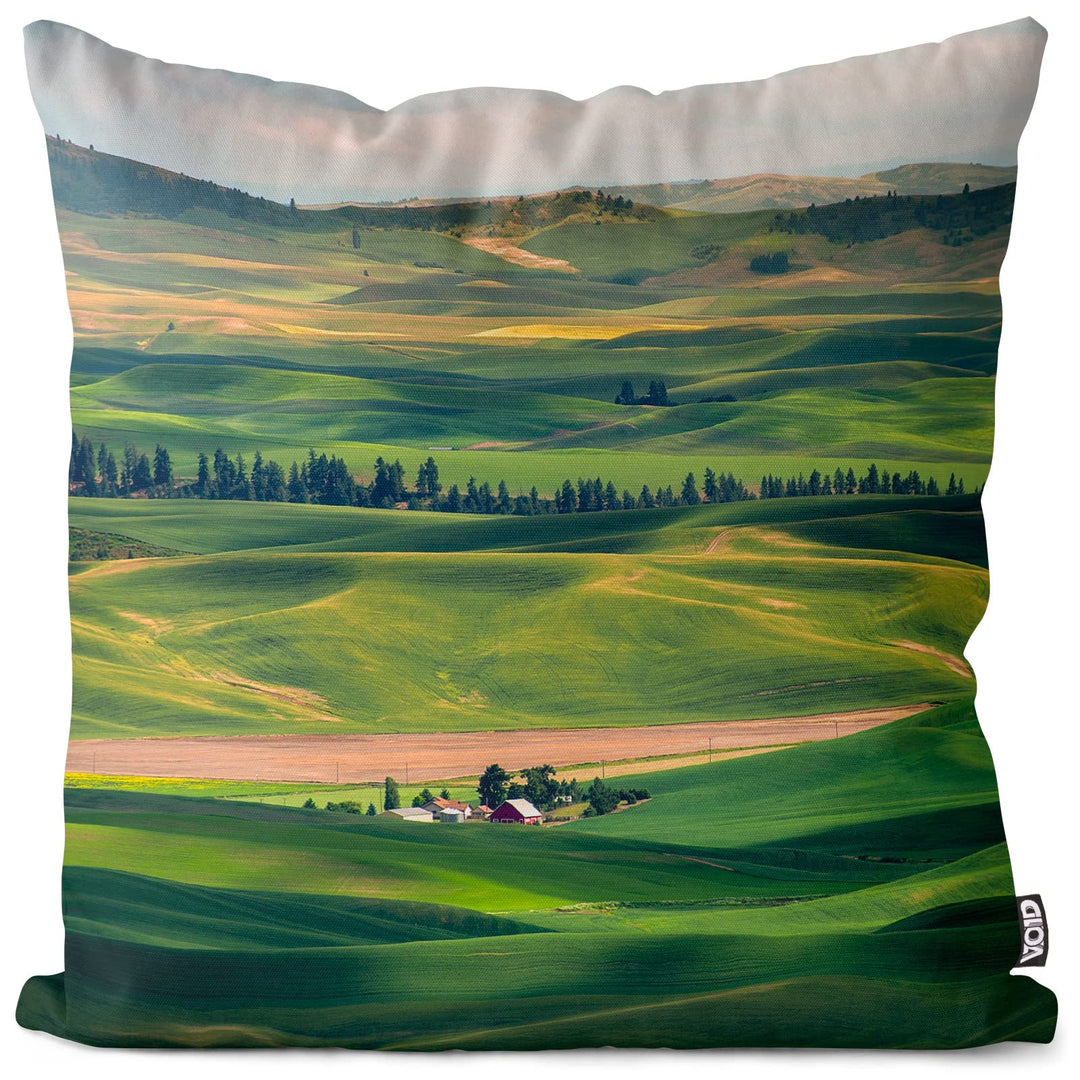 VOID Hügel Palouse Kissenbezug Kissenhülle Sofakissen Kissen Deko Outdoor-Kissen Dekokissen, Kissen