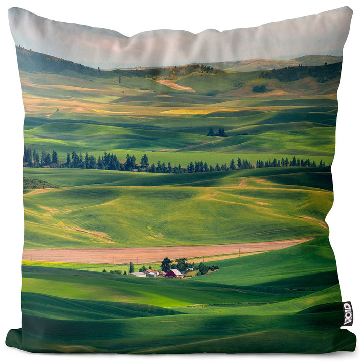 VOID Hügel Palouse Kissenbezug Kissenhülle Sofakissen Kissen Deko Outdoor-Kissen Dekokissen, Kissen