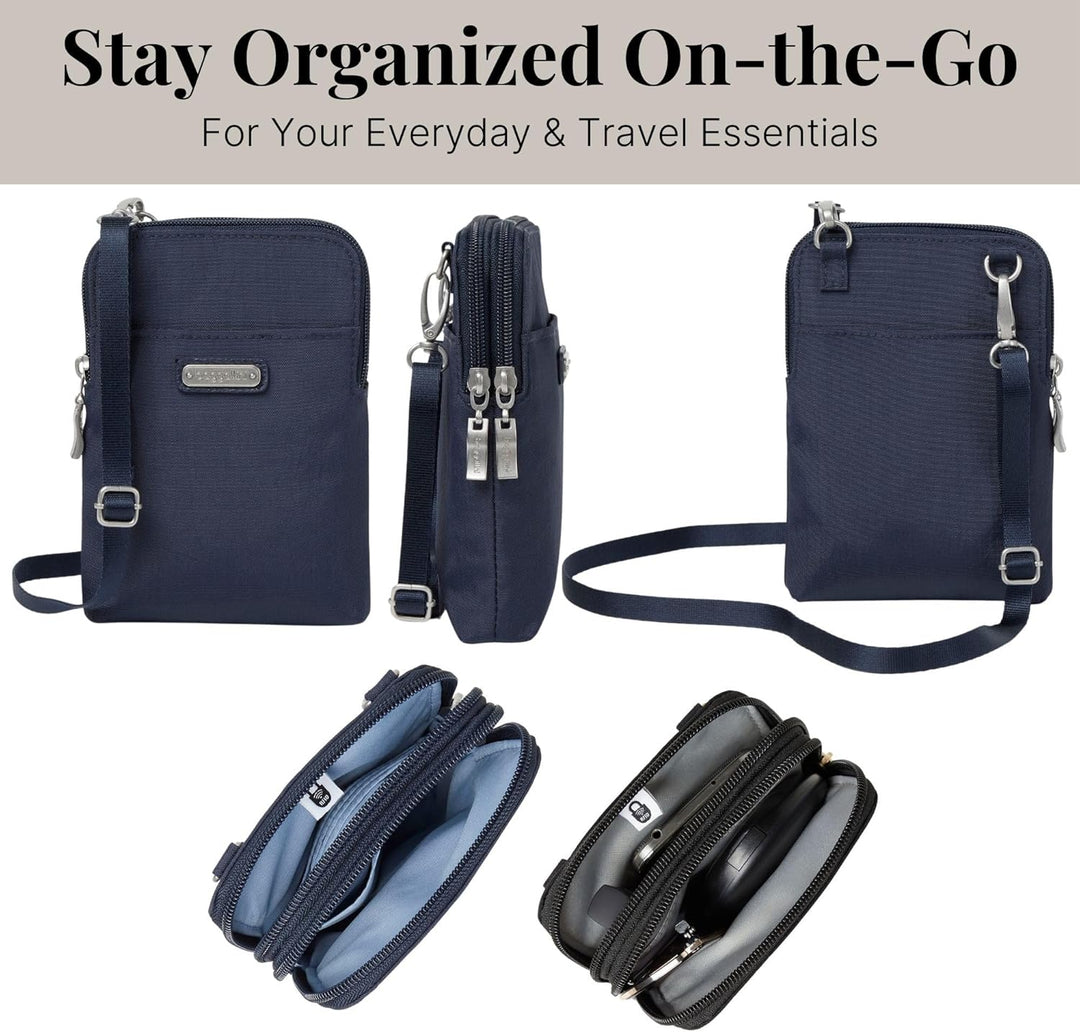 Baggallini Damen Take Two RFID Bryant Crossbody French Navy, French Navy
