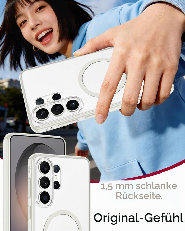 Miimall Magnetische Hülle Kompatibel mit Samsung Galaxy S26 Ultra Hülle Ultradünn 2026, PC+TPU Stoss