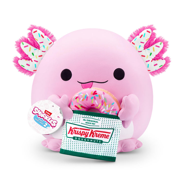 Snackles 77573M, Axolotl (Krispy Kreme), Series 2, 35 cm grosses Plüschspielzeug, Medium (35 cm) Med