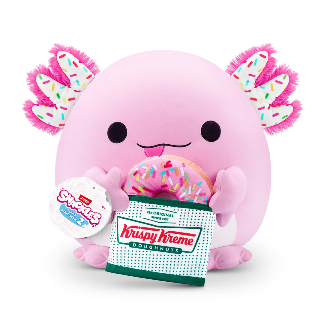 Snackles 77606M, Axolotl (Krispy Kreme), Series 2, grosses Plüschspielzeug, Large (40 cm), Large (40