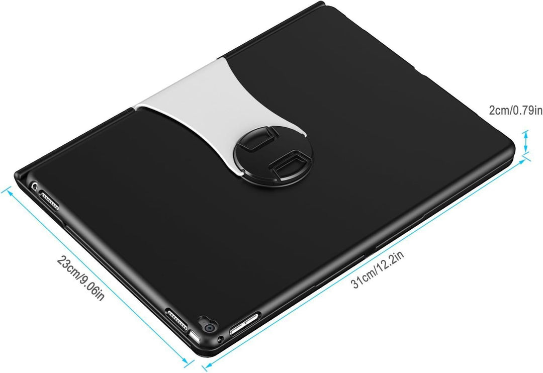 Procase US-English Keyboard Case for iPad Pro 12.9" 2017/2015 (2nd / 1st Gen), 360 Degree Rotation,