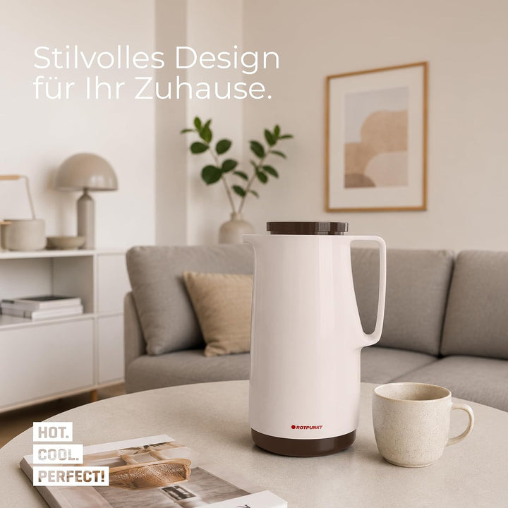 ROTPUNKT Isolierkanne 760 Maxima 1,0 l | Zweifunktions-Drehverschluss | BPA-frei - gesundes Trinken