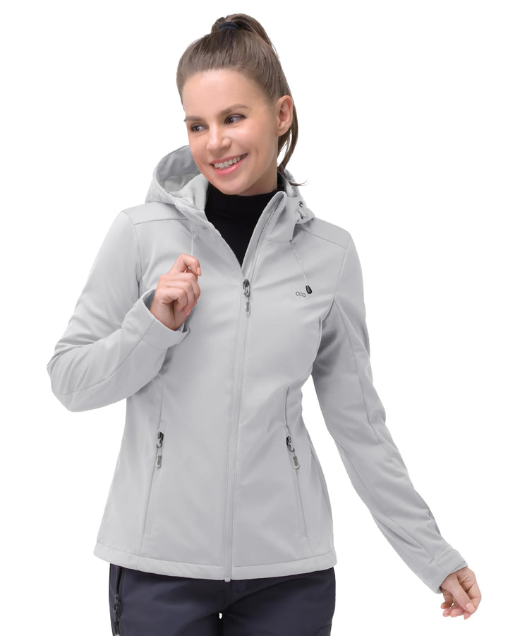 33,000ft Damen Softshelljacke Wasserdichte Winddichte Funktionsjacke Atmungsaktive Übergangsjacke Le