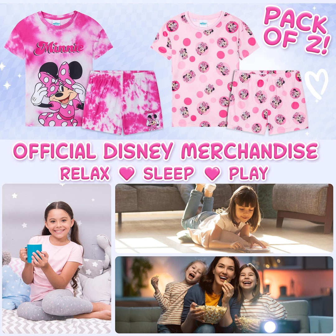 Get Trend Schlafanzug Mädchen Kurz Pyjama Kinder 2er Set Schlafanzug Teenager Kurzarm Sommer Loungew