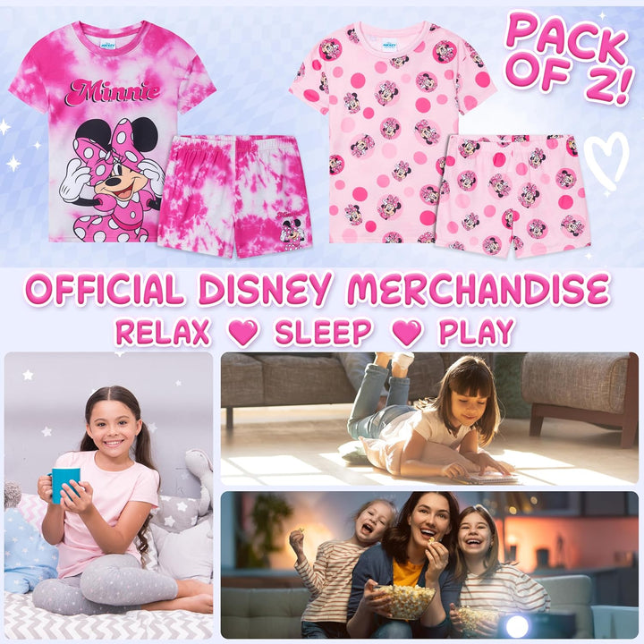 Get Trend Schlafanzug Mädchen Kurz Pyjama Kinder 2er Set Schlafanzug Teenager Kurzarm Sommer Loungew