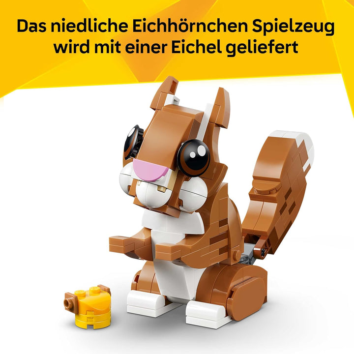LEGO Creator 3-in-1-Set Niedliche Tiere: Verspielter Welpe - Hunde Spielzeug Hund Bauset - Konstrukt