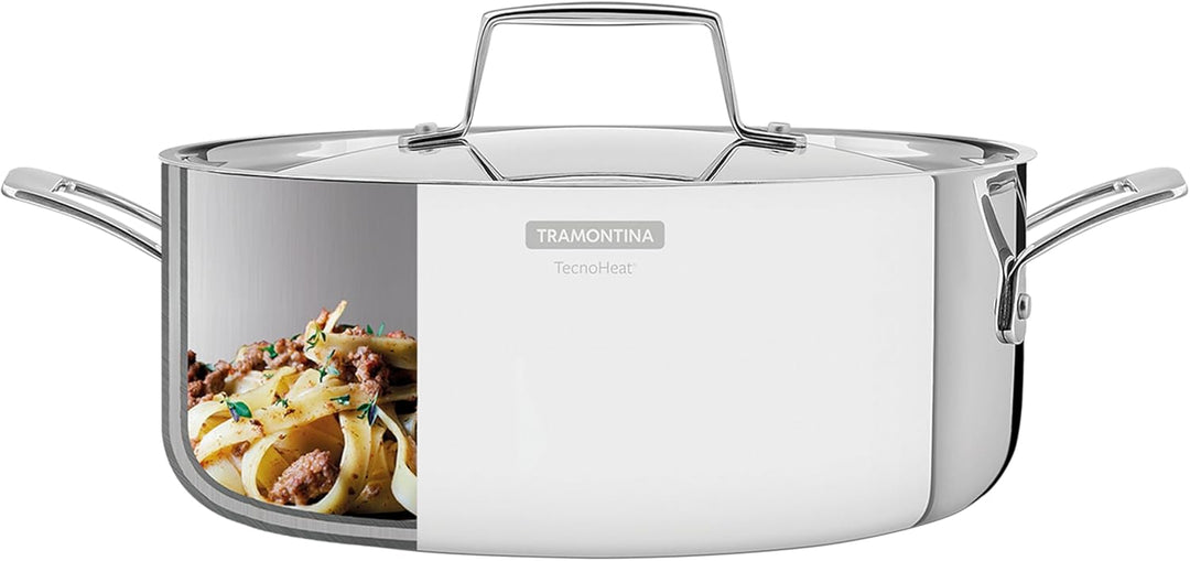 Tramontina GRANO Bratentopf ø 24 cm - 4,4 Liter, Edelstahl, Induktion, ofenfest Bratentopf Ø24 cm, B