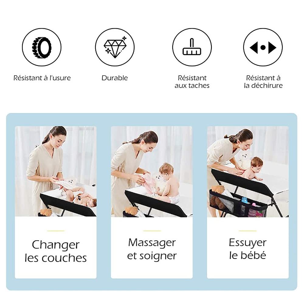 Wickeltisch und Badewanne 2-in-1 für Babys - Von Geburt bis 12 Monate (bis zu 25 kg) - Faltbar und T