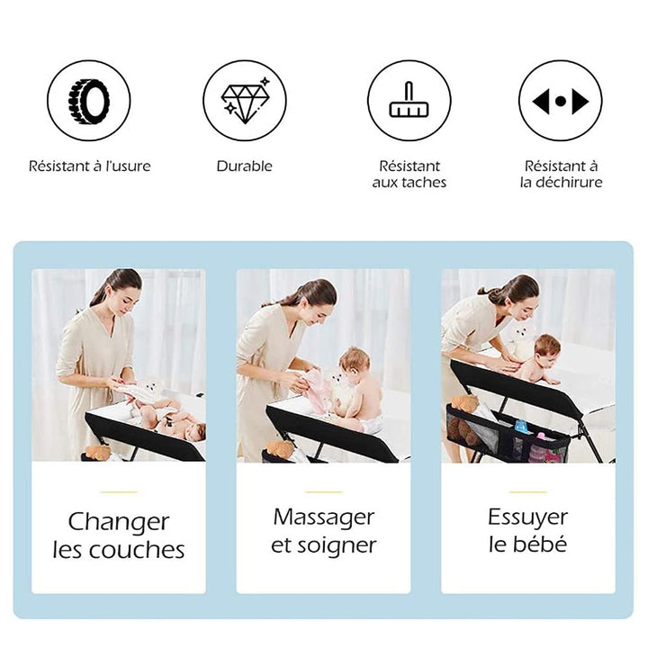 Wickeltisch und Badewanne 2-in-1 für Babys - Von Geburt bis 12 Monate (bis zu 25 kg) - Faltbar und T