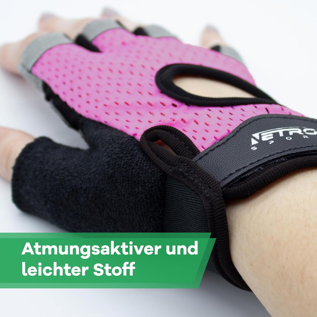 NetroxSports - atmungsaktive Sporthandschuhe mit extra Grip - Krafttraining, Fahrrad fahren Fitness