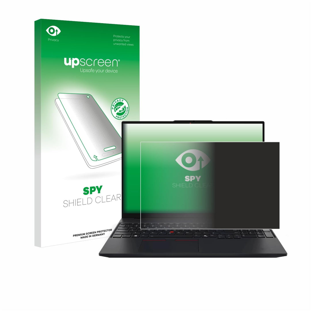 upscreen Anti-Spy Blickschutzfolie für Lenovo ThinkPad L16 Gen 1 Made in Germany, Privacy Screen Dis