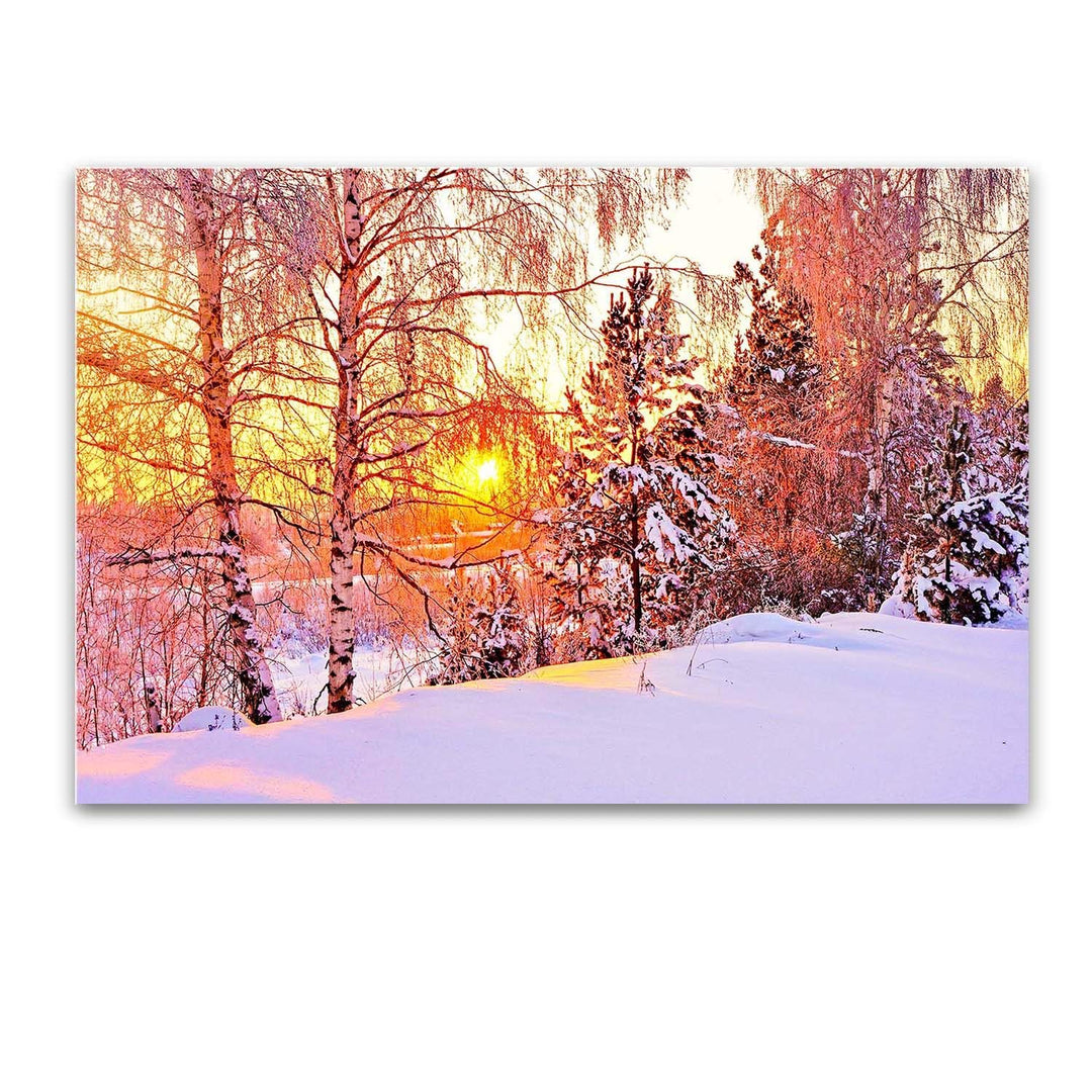 Startonight Bild auf Acrylglas - Schneebedeckte Bäume Glasbilder - Landschaft Modernes Acrylglasbild