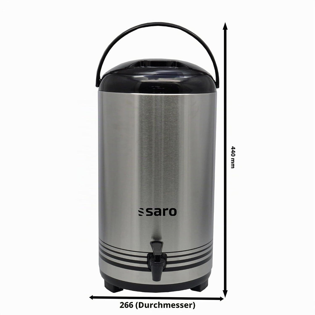 Saro ISOD 12 Getränke-Dispenser, Edelstahl, Silber, Durchmesser 23 x Höhe 42 cm