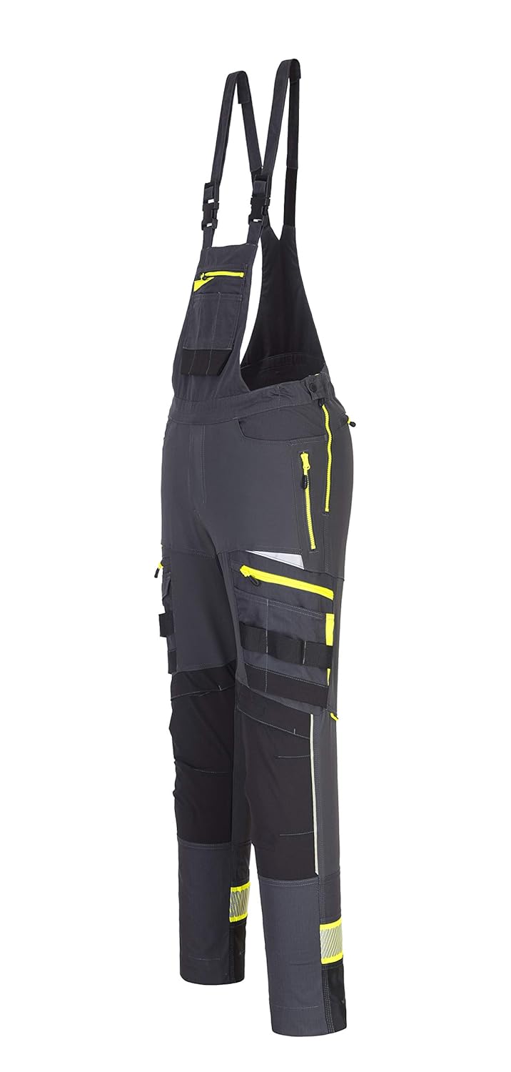Portwest DX4 Latzhose, Grösse: L, Farbe: Metal Grau, DX441MGRL Metallgrau L, L Metal Grey