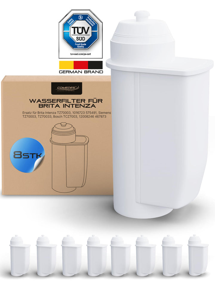 Comedes Wasser-Filter für BRITA Intenza, Ersetzt Bosch Siemens TZ70003, TZ70033, TCZ7003 & Brita Int