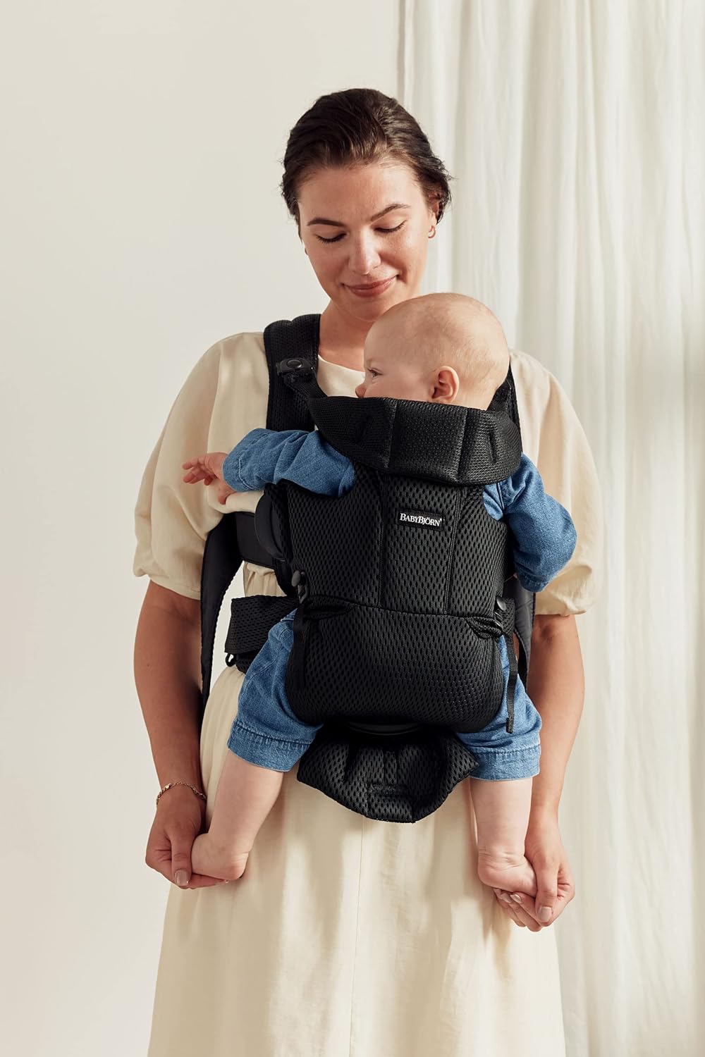 BabyBjörn Babytrage Move, 3D-Netzstoff, Schwarz, Polyester 3D-Netzstoff Schwarz, 3D-Netzstoff Schwar