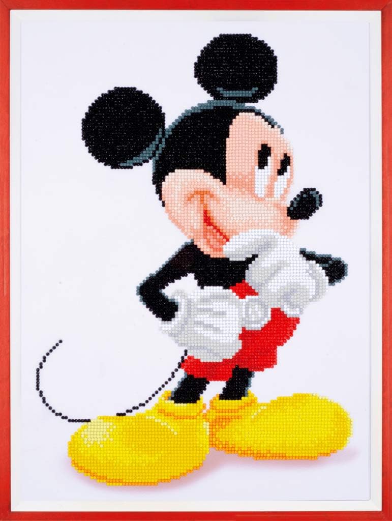 Vervaco 5413480782734 Disney Mickey Mouse Diamanten Malerei, Acrylic, mehrfarbig, ca. 31 x 43 cm