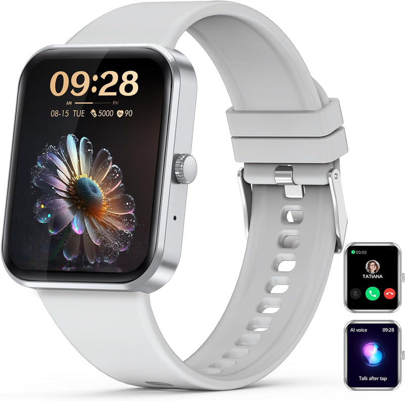 Smartwatch, 1.83 Zoll Touchscreen Armbanduhr mit Bluetooth Anruf, IP67 Wasserdicht Fitness Tracker m