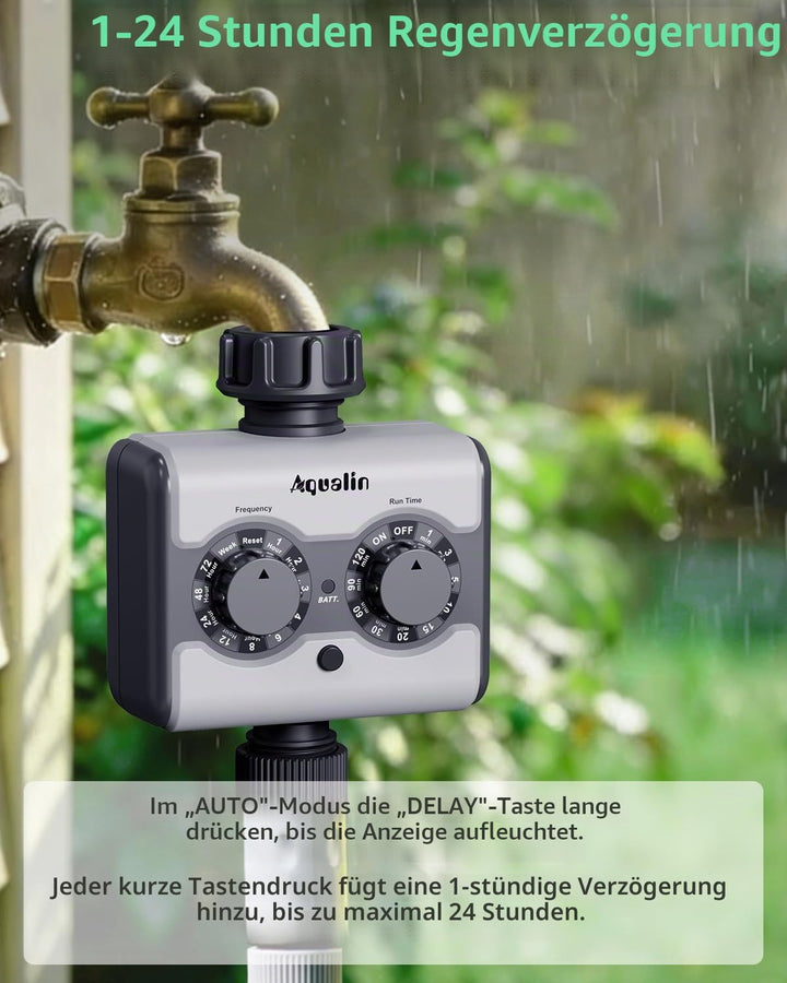 Wasser Timer mit Messing Einlass, Zifferblatt Steuerung Sprinkler Timer mit Verzögerungsfunktion Han
