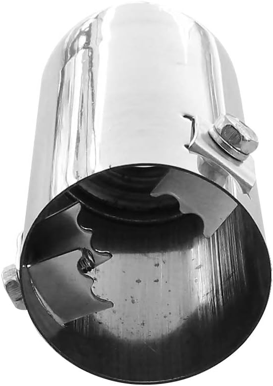 Auspuffblende Endrohr Auspuff Universell Schalldampf Edelstahl Rund bis 45mm Chrom AutoHobby