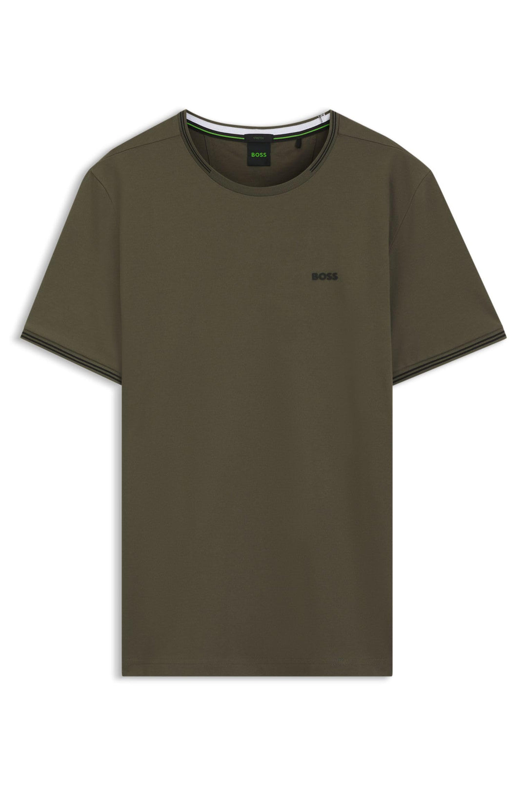 BOSS Herren Mix&Match T-Shirt R Loungewear-T-Shirt aus Stretch-Baumwolle mit Logo S Open Green 398,