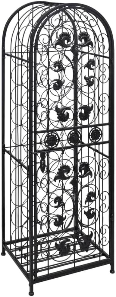 vidaXL Weinregal 45 Flaschen Metall Flaschenregal Flaschenständer Weinschrank 45 x 35.7 x 133.5 cm,