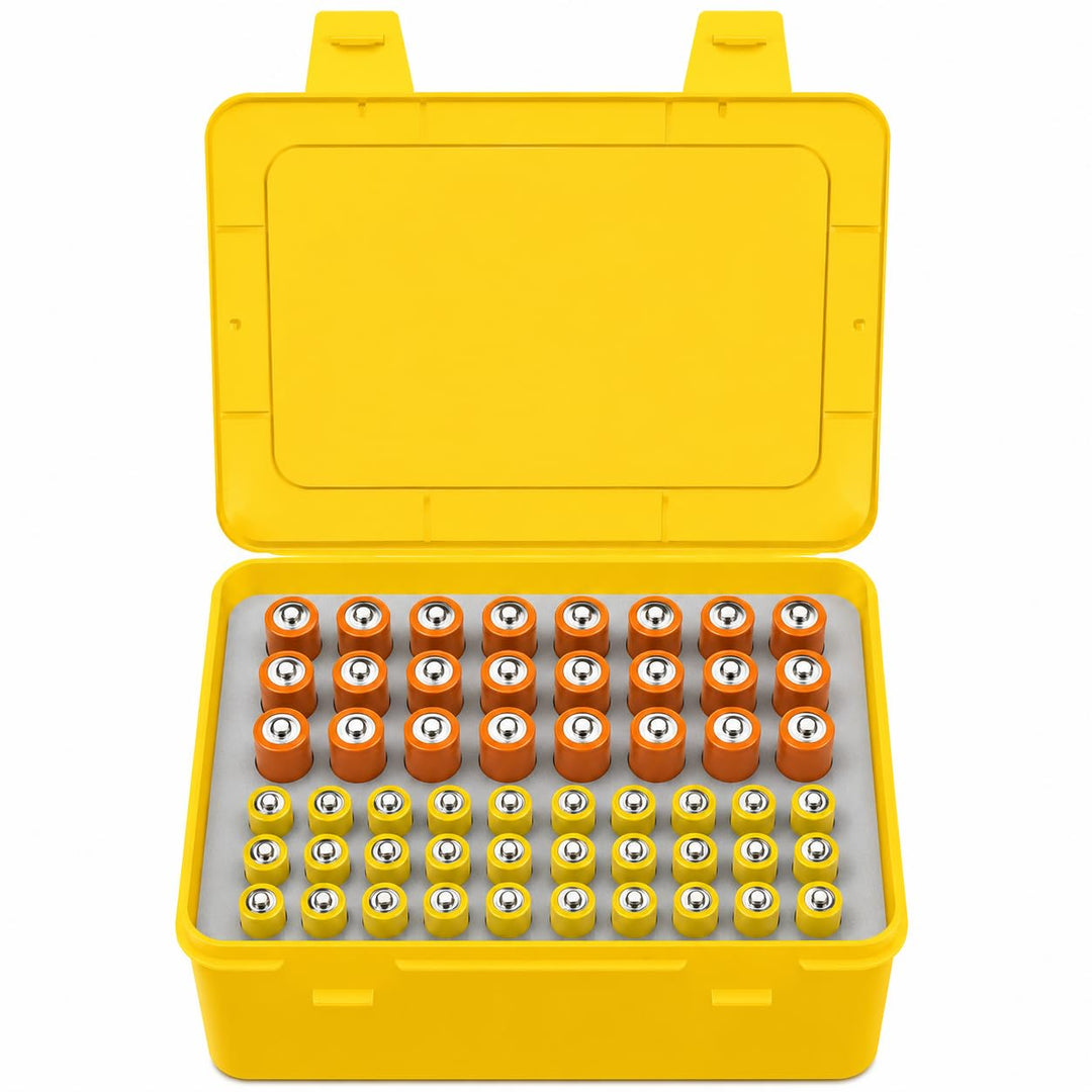 Batterie Aufbewahrungsbox - Batterien Aufbewahrung Organizer mit Batterietester Akkutester BT-618. h