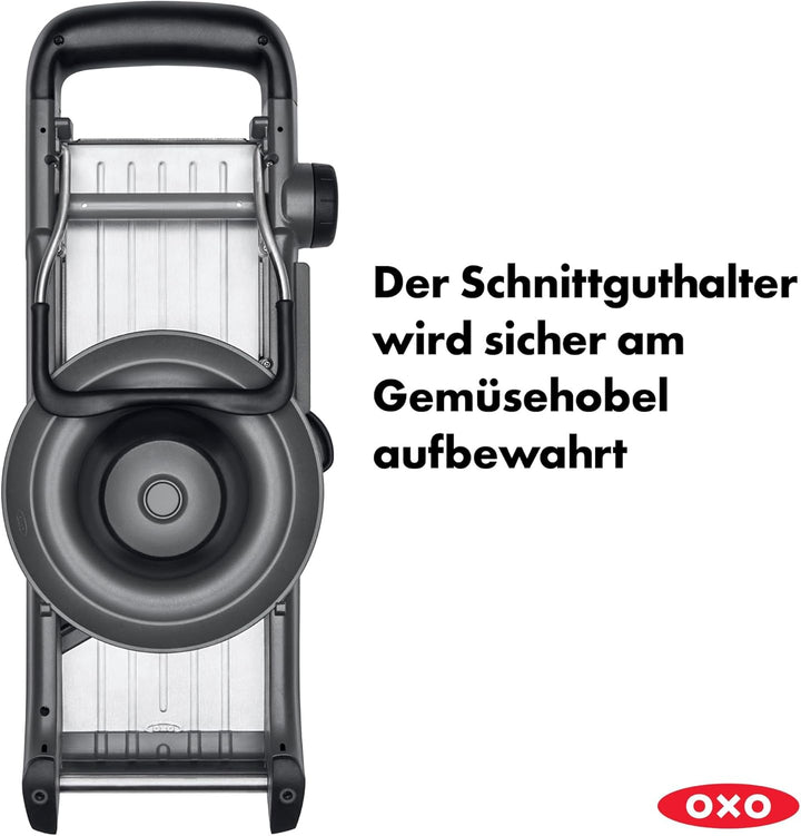 OXO Good Grips Profi Obst- und Gemüsehobel 2.0 mit Klingen aus japanischem Edelstahl, grau Single Ch