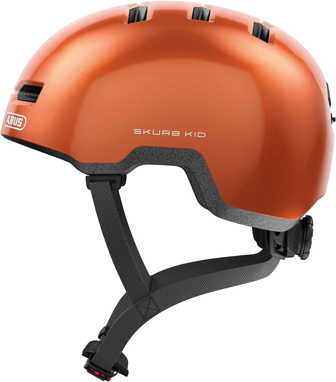 ABUS Kinderhelm Skurb Kid - robuster Fahrradhelm im Skater-Look mit Platz für einen Zopf und vielfäl