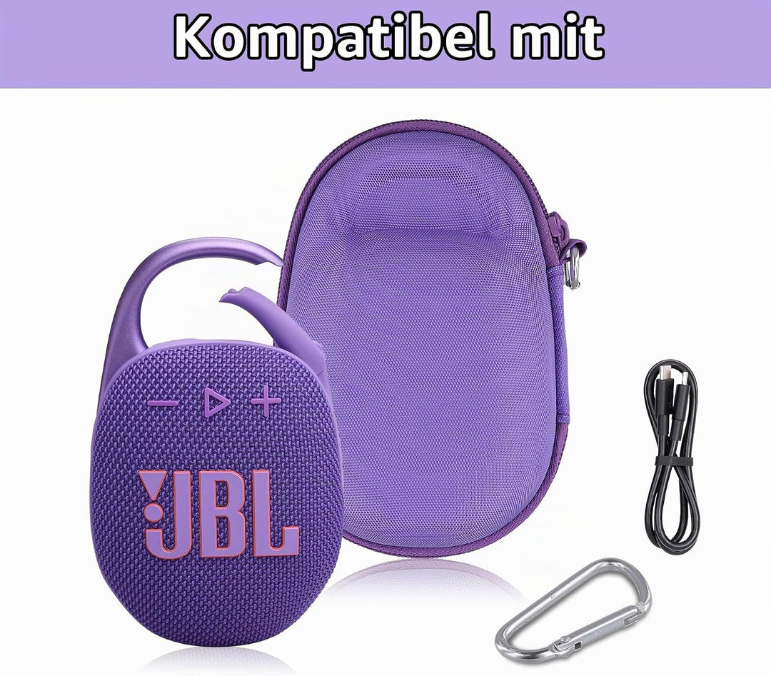 co2CREA Hart Reise Schutz Hülle Etui Tasche für JBL Clip 5 /JBL Clip 4 / JBL Clip 4 Eco Tragbare Blu