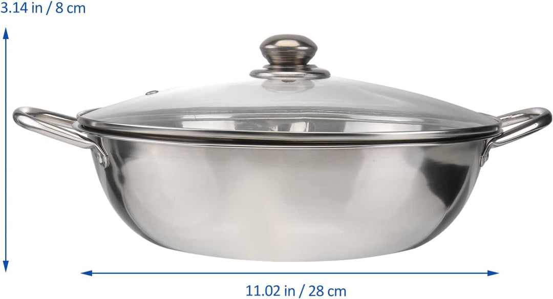 Cabilock Multifunktionaler Induktionskochtopf Mit Glasdeckel Für Hot Pot Und Familienfeiern Geschmac