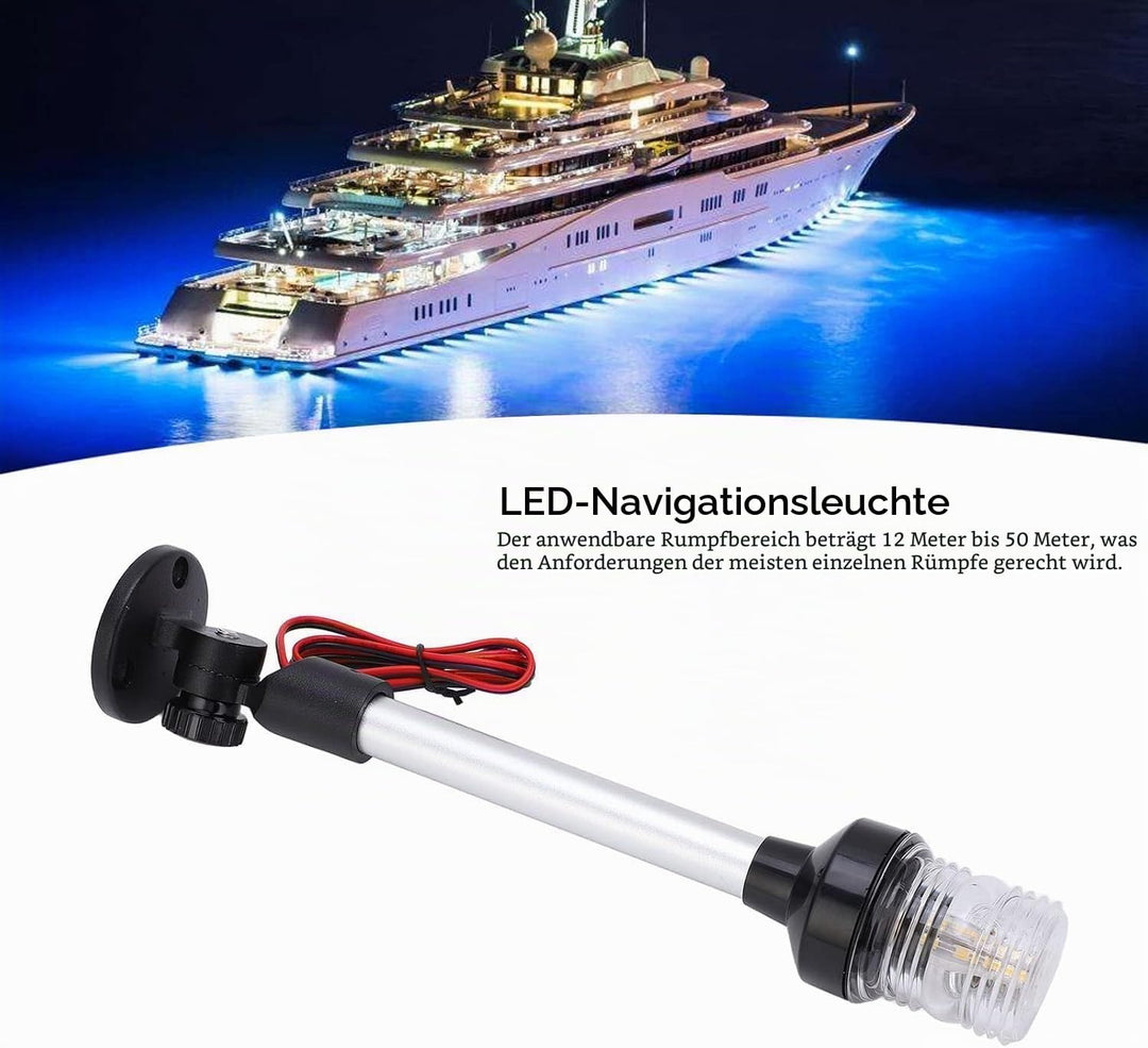 Uadme Ankerlicht, Weiss Marine Ankerlicht 12V - 24V Boot 360° Ankerlicht LED Navigationssignallicht