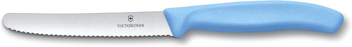 Victorinox Swiss Classic, Frühstücksmesser, Brötchenmesser Set, 6teilig, Scharfe Klinge, Wellenschli