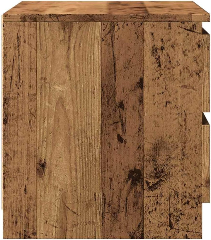 vidaXL Nachttisch Altholz-Optik 50x40x43,5 cm Holzwerkstoff, Schrank, Beistellschrank, Nachtkonsole,