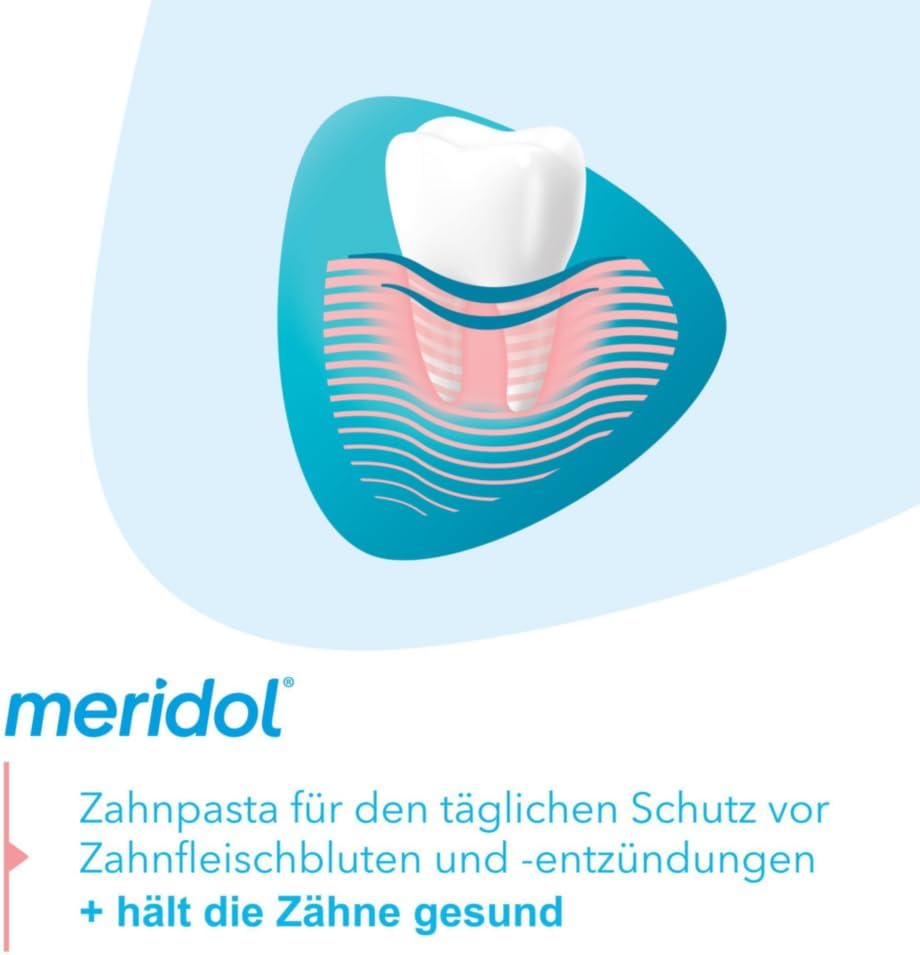 meridol Zahnpasta 3x75ml - Zahncreme bekämpft Zahnfleischentzündungen, antibakterieller Effekt 75 ml
