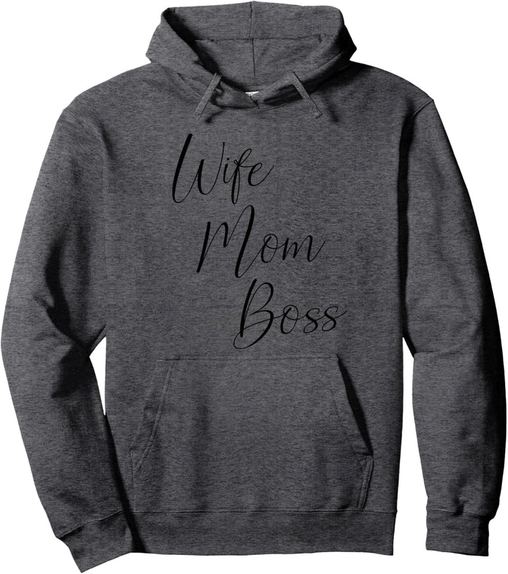 Spruch - Wife Mom Boss - für starke sexy Frauen – Sommer Pullover Hoodie