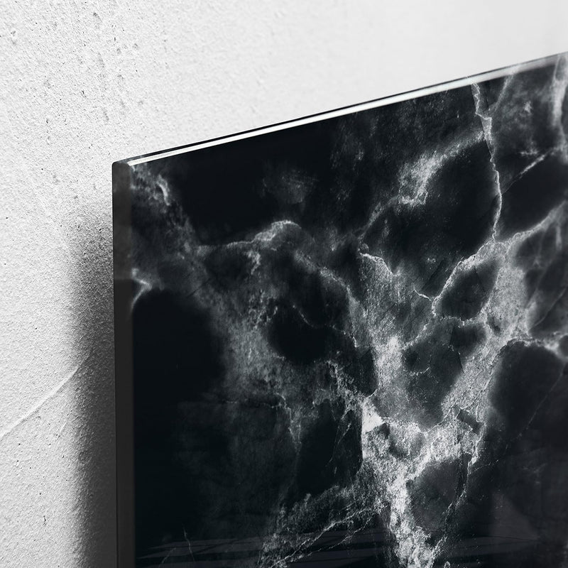 SIGEL GL320 Premium Glas-Magnetboard 48 x 48 cm Design Black-Marble, schwarz, Magnettafel Artverum B