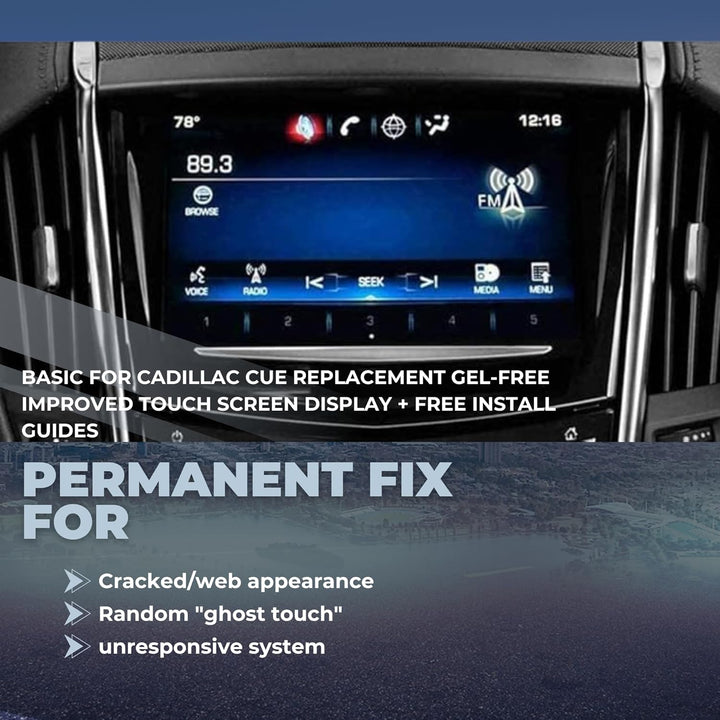 [Cuescreens] Basic OEM für Cadillac CUE Ersatz Gel Free Touchscreen Display + Kostenlose Installatio