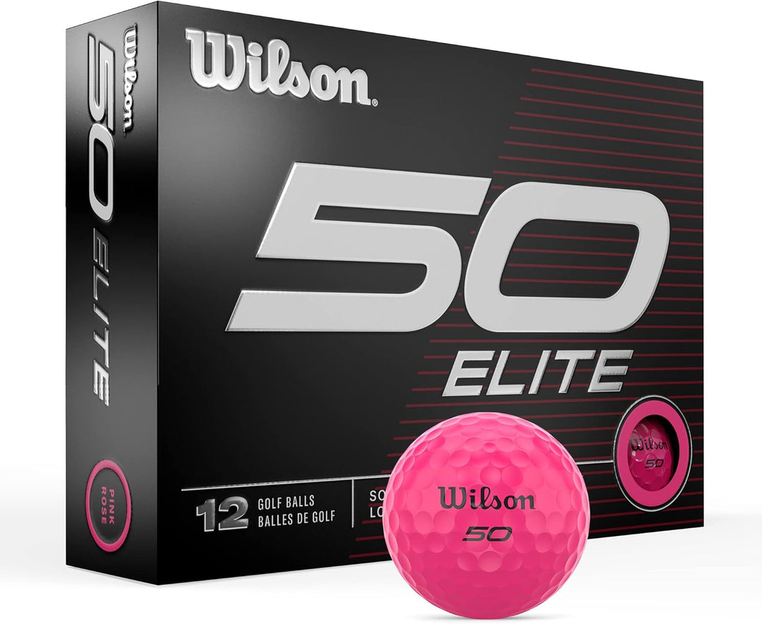 WILSON Fifty Elite Golfbälle, 12 Stück Pink, Pink