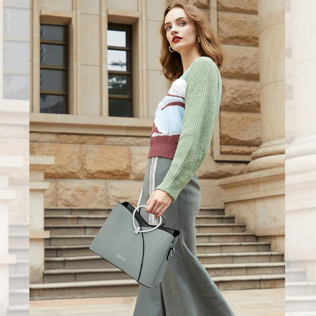 NICOLE &amp; DORIS Fashion Handtasche für Damen Umhängetasche wasserdichte Schultertaschen PU-Leder Henk
