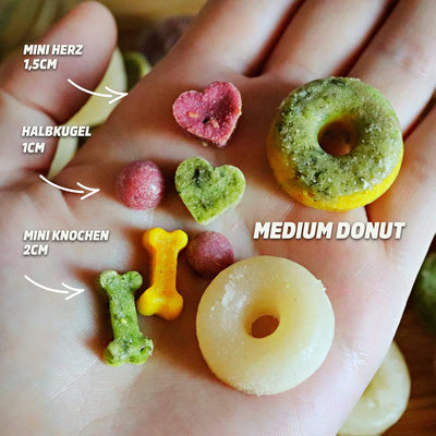 Collory Medium Donut (2,8cm) Silikon Backform für Hundekekse & Hundeleckerlis, Pralinenform, Schokol