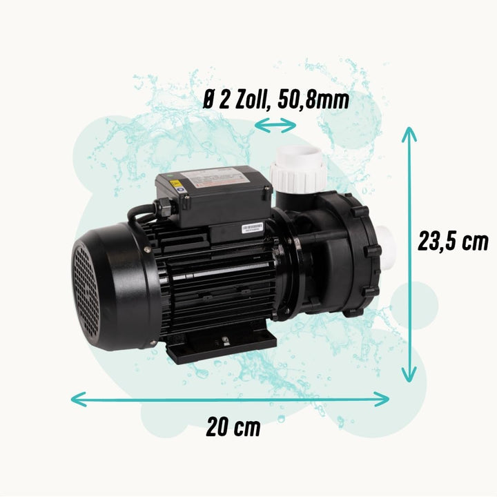 LIVIN' LX WP300 Jet poolpumpen - pool filterpumpe 2.2 kW/ 3 HP, Whirlpool umwälzpumpe 730L/ Min für