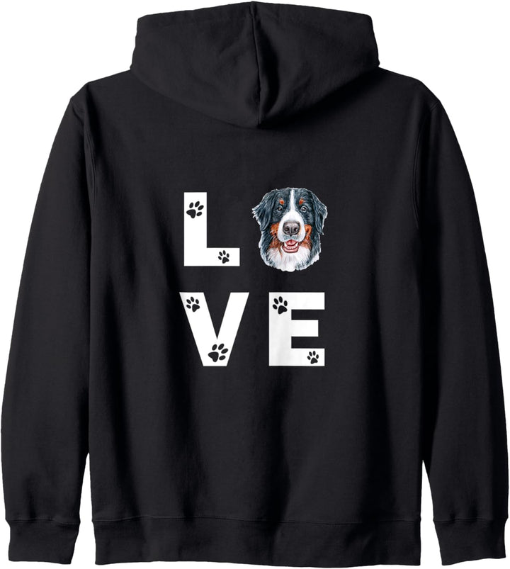 BERNER SENNER Hund Love Hundebesitzer Geschenk Kapuzenjacke