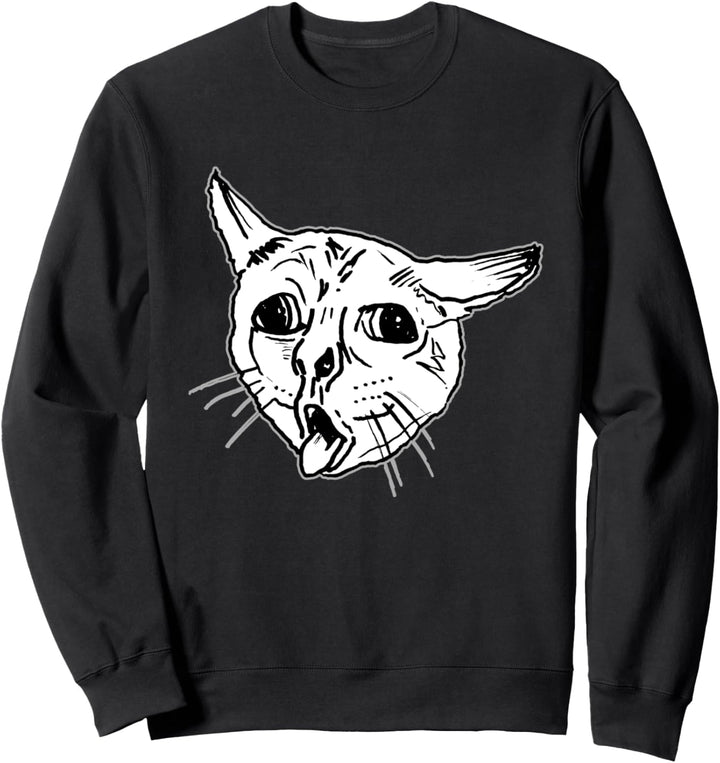 Hässlicher Husten Katze Meme Sweatshirt