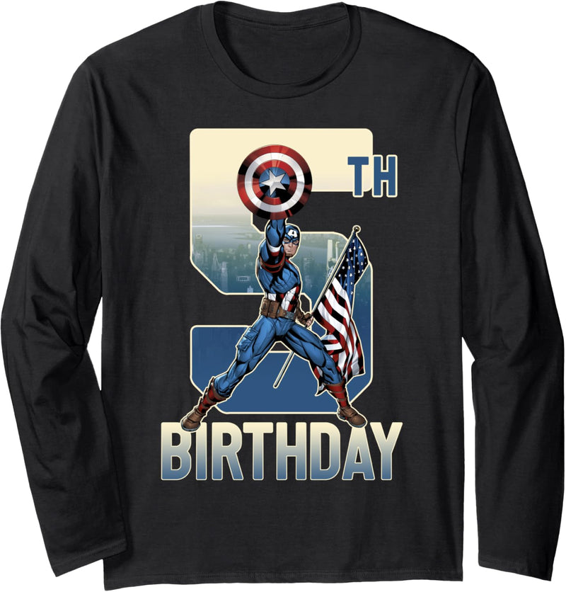 Marvel Captain America 5th Birthday Langarmshirt