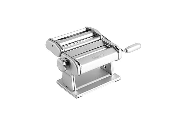 Marcato Nudelmaschine Atlas Ice Manuelle Entlaubmaschine. Verchromter Stahl und eloxiertes Aluminium
