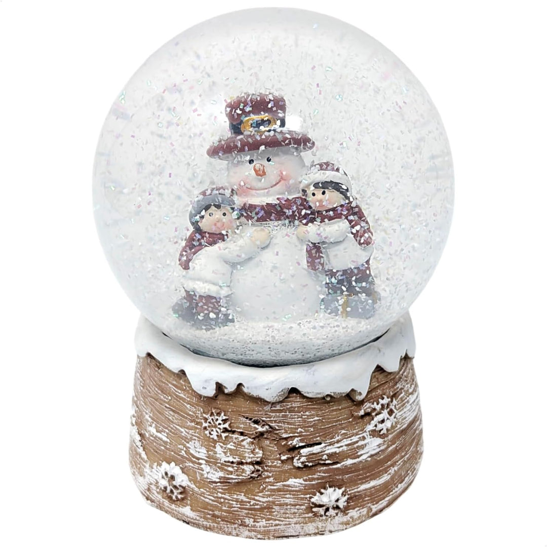 com-four® Weihnachtsschneekugel – Festliche Dekoration mit ansprechendem, glitzerndem Schneefall Fei