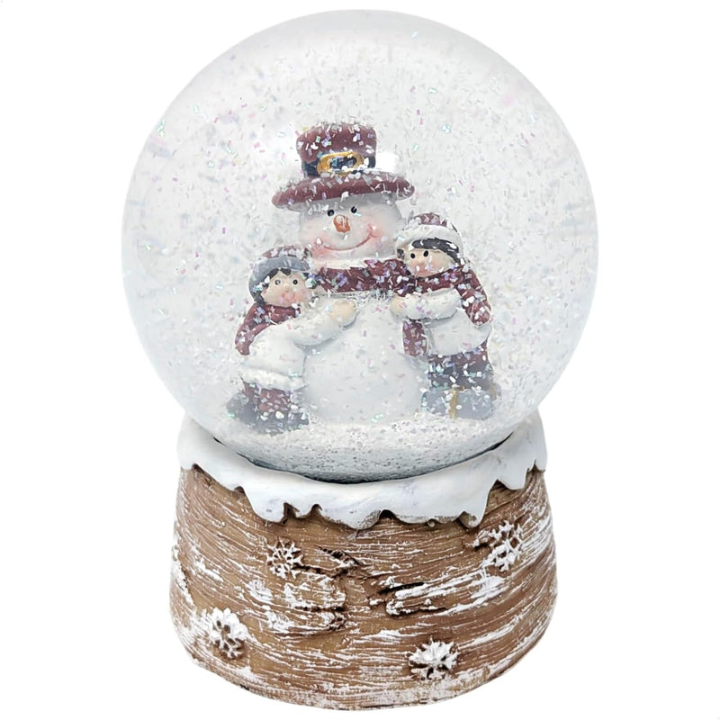 com-four® Weihnachtsschneekugel – Festliche Dekoration mit ansprechendem, glitzerndem Schneefall Fei